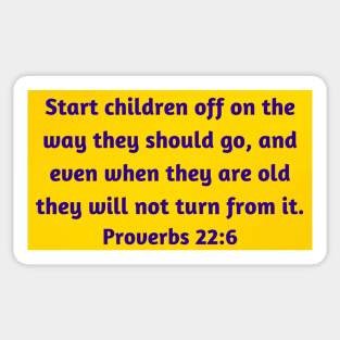 Bible Verse Proverbs 22:6 Sticker